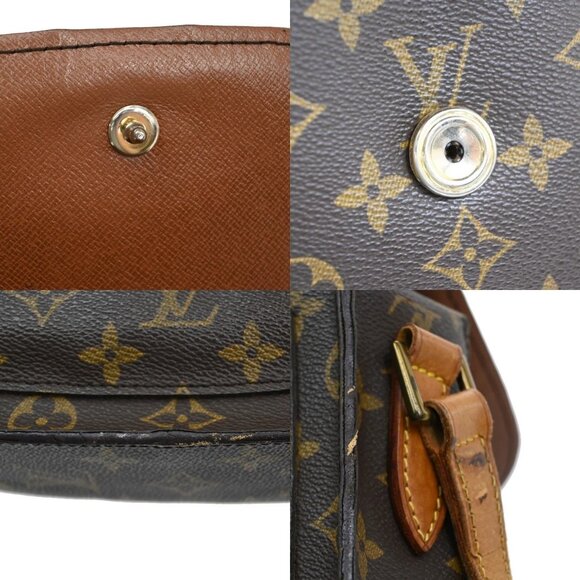 LOUIS VUITTON Saint Cloud GM Shoulder Bag Monogram Leather Brown M51242 31AA003 - Picture 12 of 16